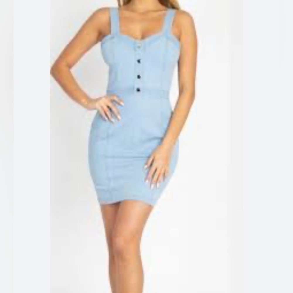 Blue Denim Mini Dress